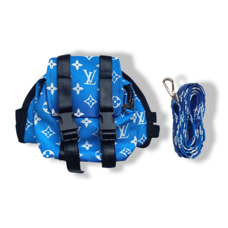 LV Dog Leather Backpack 🔵